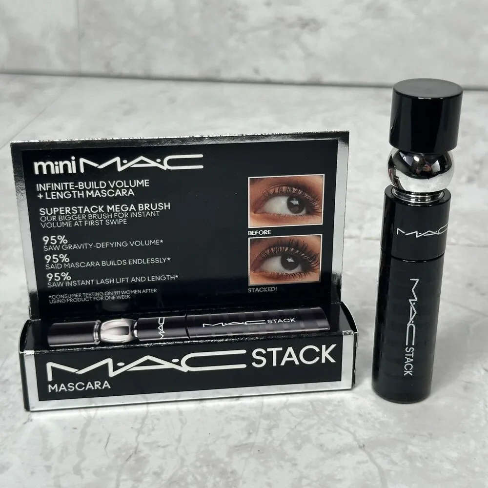 MAC Mini Stack Mascara Infinite Build Volume & length Black 0.27 oz New In Box